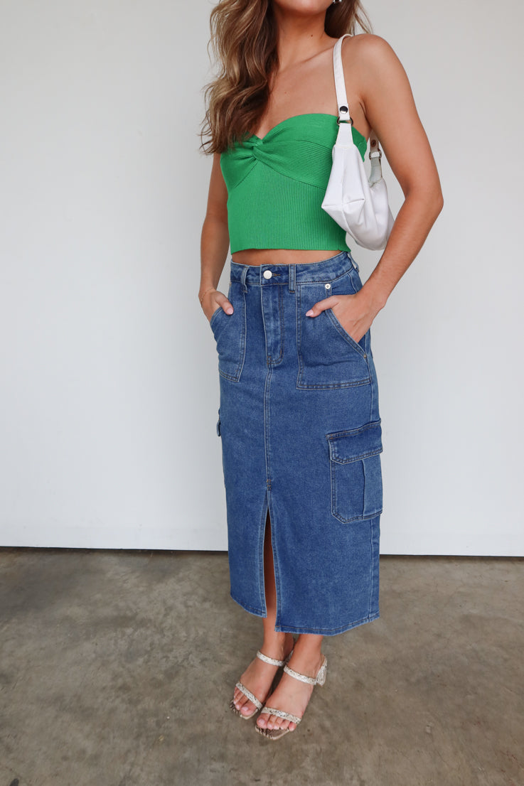 Gonna in denim Deborah