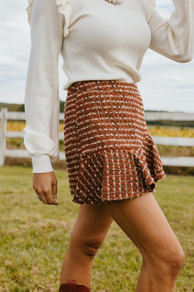 Gonna-pantalone con foglia d'acero