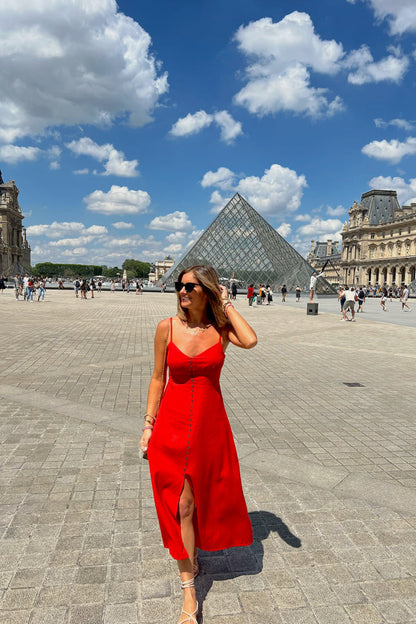 Abito lungo papavero