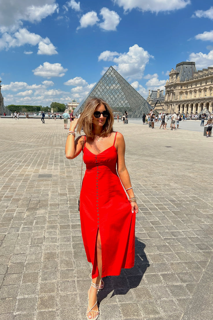 Abito lungo papavero