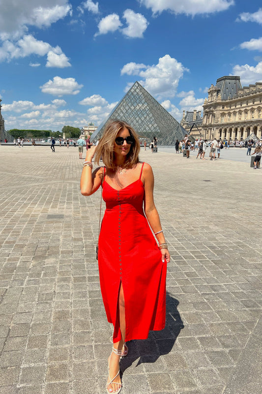 Abito lungo papavero