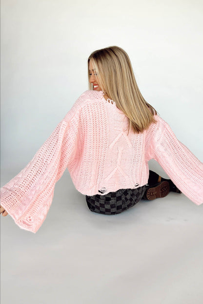 Maglione colorato effetto consumato