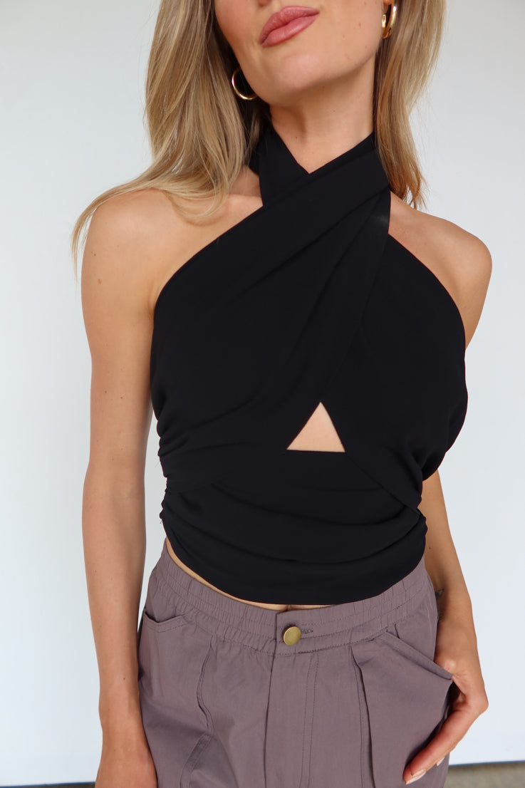 Top con scollo all'americana Alix