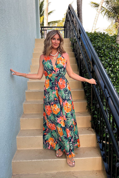 Abito estivo con motivi botanici