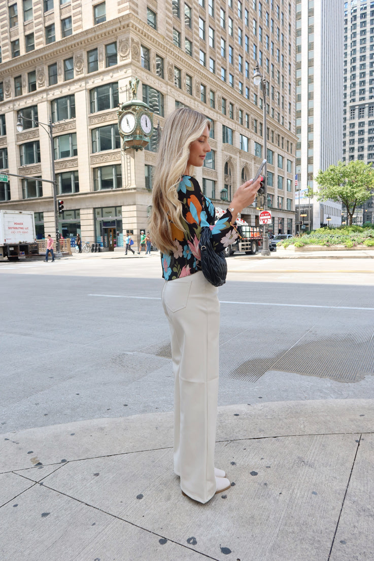 Top retrò con margherite