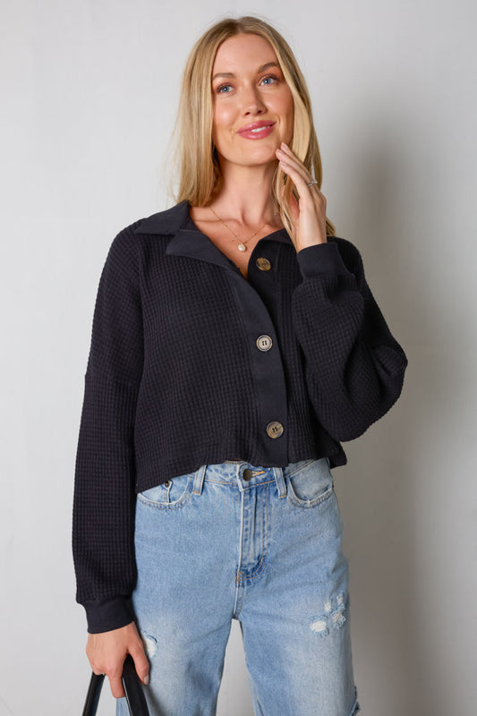 Top in maglia a nido d'ape Willa