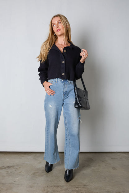 Top in maglia a nido d'ape Willa