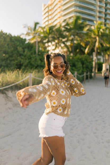 Maglione lavorato a maglia aperta Lucy