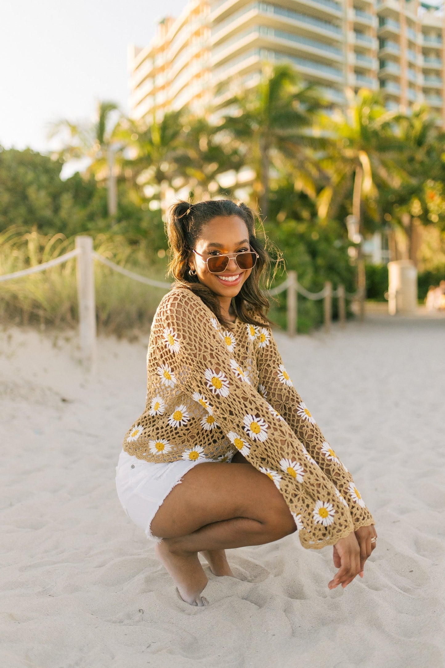 Maglione lavorato a maglia aperta Lucy