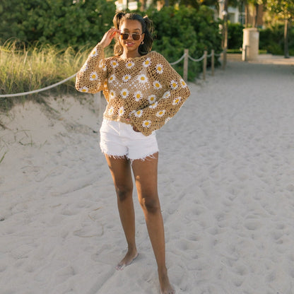 Maglione lavorato a maglia aperta Lucy