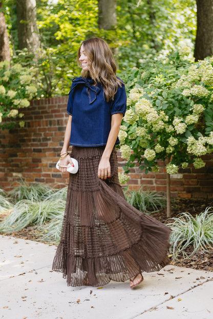 Gonna da sentiero in castagno