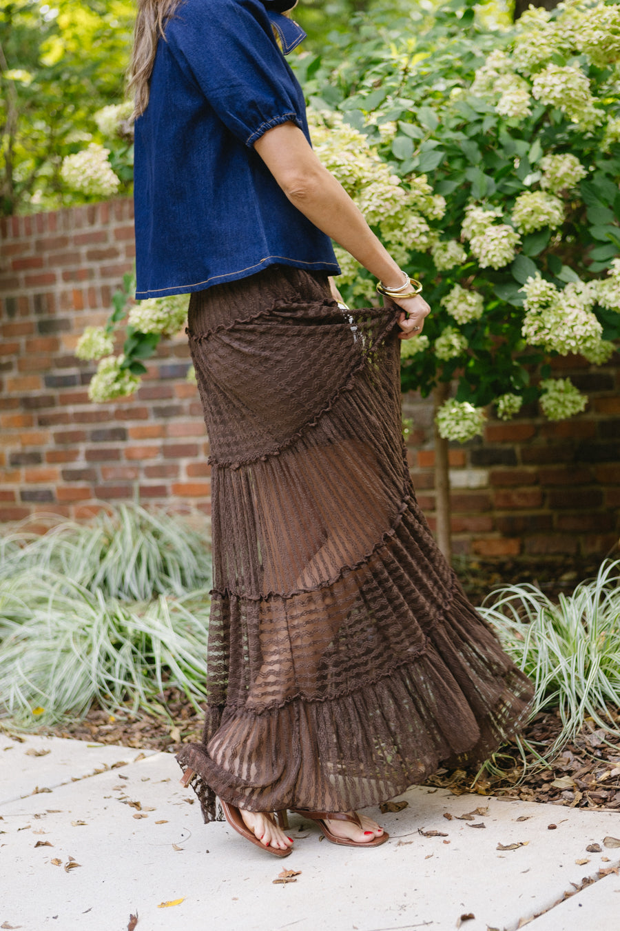 Gonna da sentiero in castagno