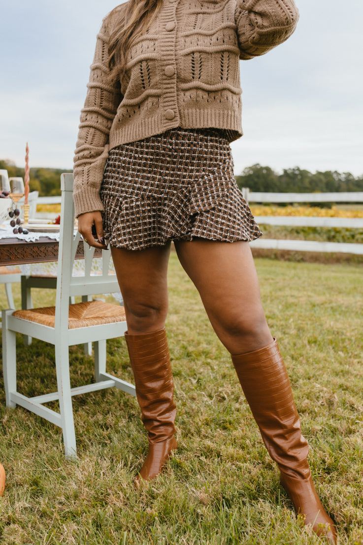 Gonna-pantalone con foglia d'acero