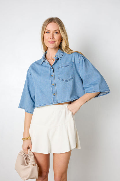 Top in denim Maria