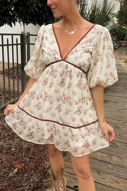 Mini abito color castano