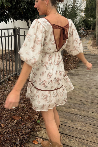 Mini abito color castano