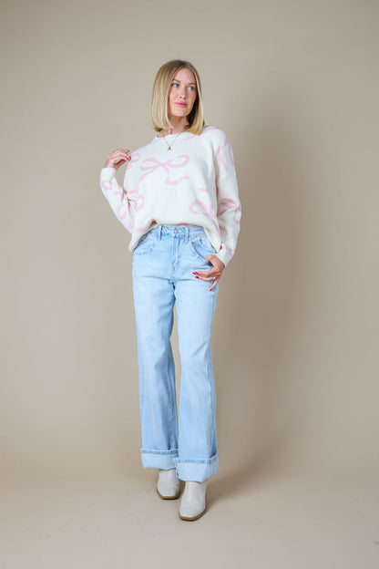 Maglione legato con un fiocco