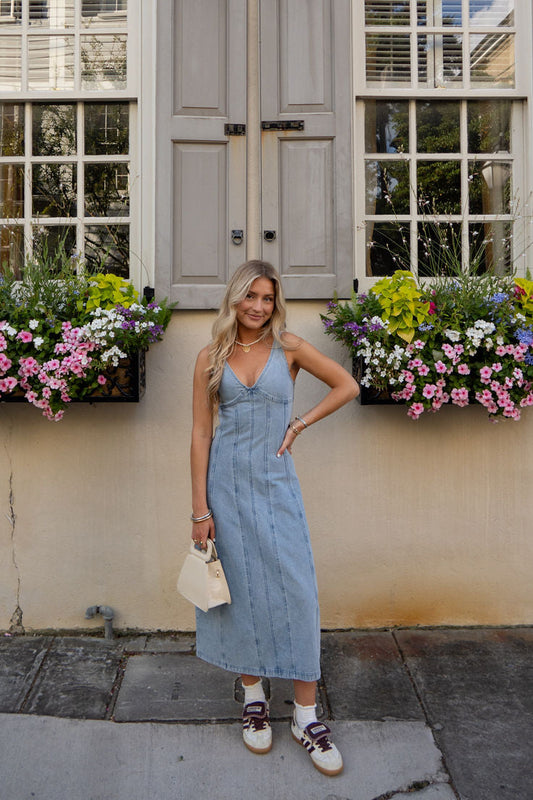 Abito midi in denim Beau