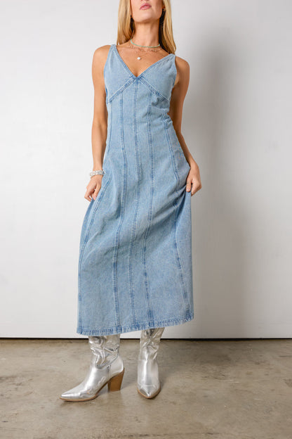 Abito midi in denim Beau