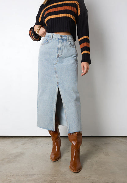 Gonna in denim preferita del fondatore