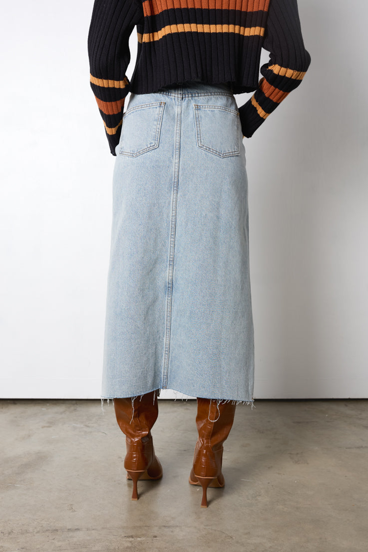 Gonna in denim preferita del fondatore