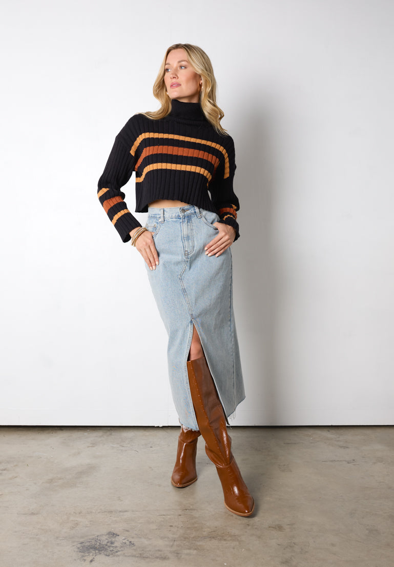 Gonna in denim preferita del fondatore