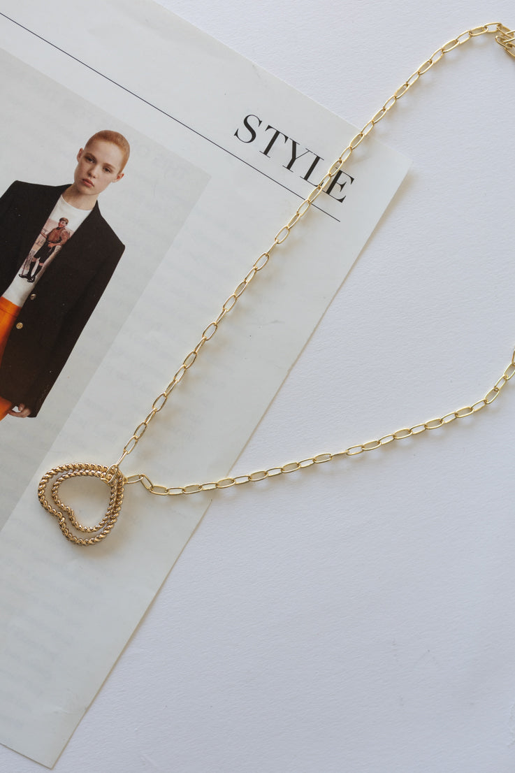 Collana con doppio cuore