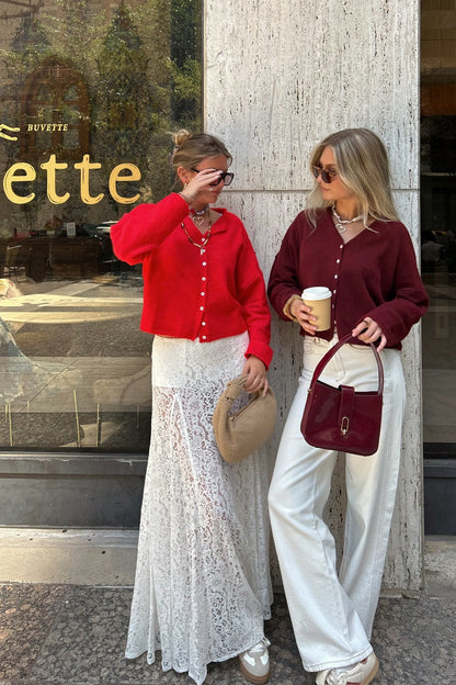 Cardigan Bundle - Pacchetto autunnale - Marrone, bordeaux e rosso