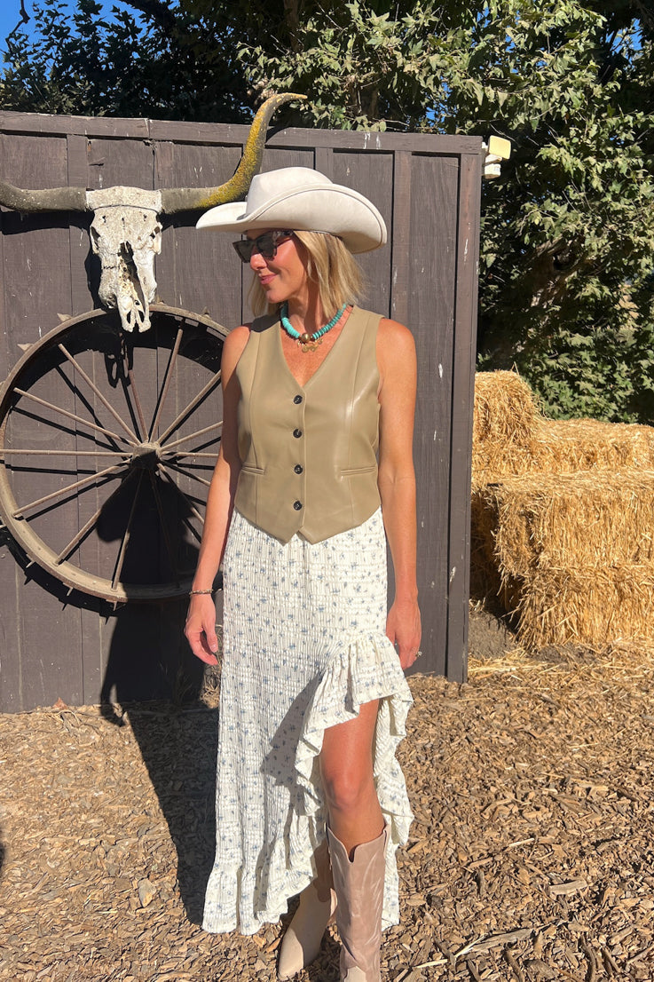 Gonna con cuffia blu