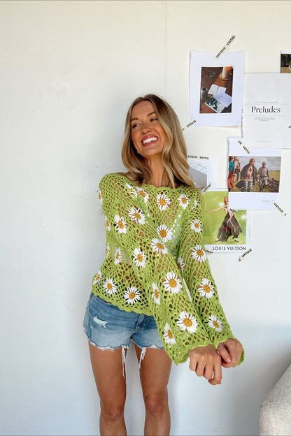 Maglione lavorato a maglia aperta Lucy