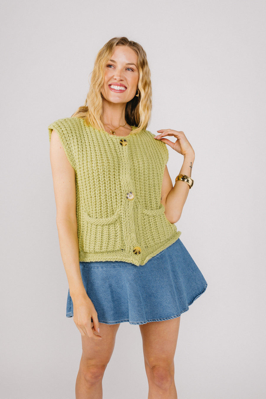 Cardigan con tavolozza di colori