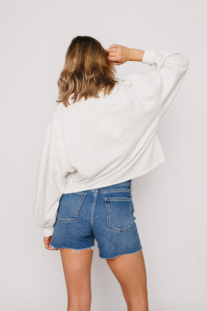 Felpa con stampa barbecue in giardino