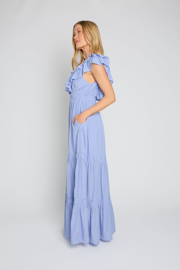 Abito lungo lilla fresco