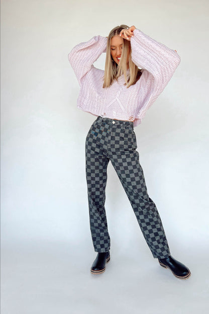 Maglione colorato effetto consumato