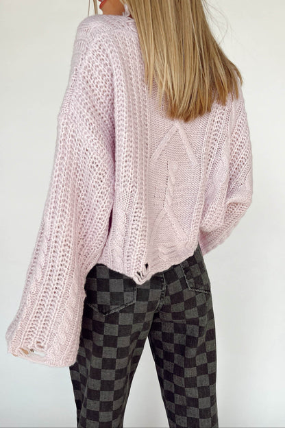 Maglione colorato effetto consumato