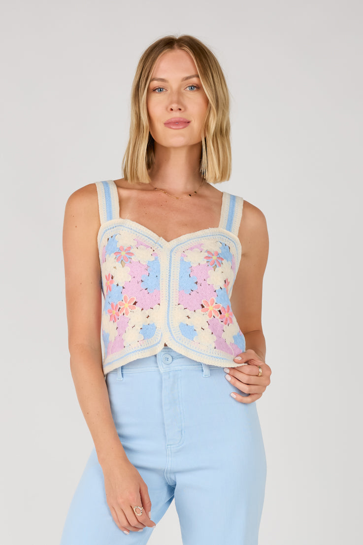 Top all'uncinetto Bowie