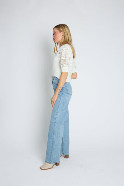 Maglione di tela bianca