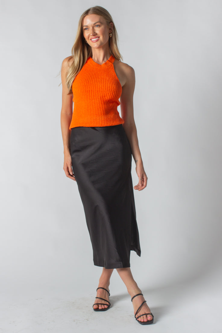 Top con scollo all'americana Hannah