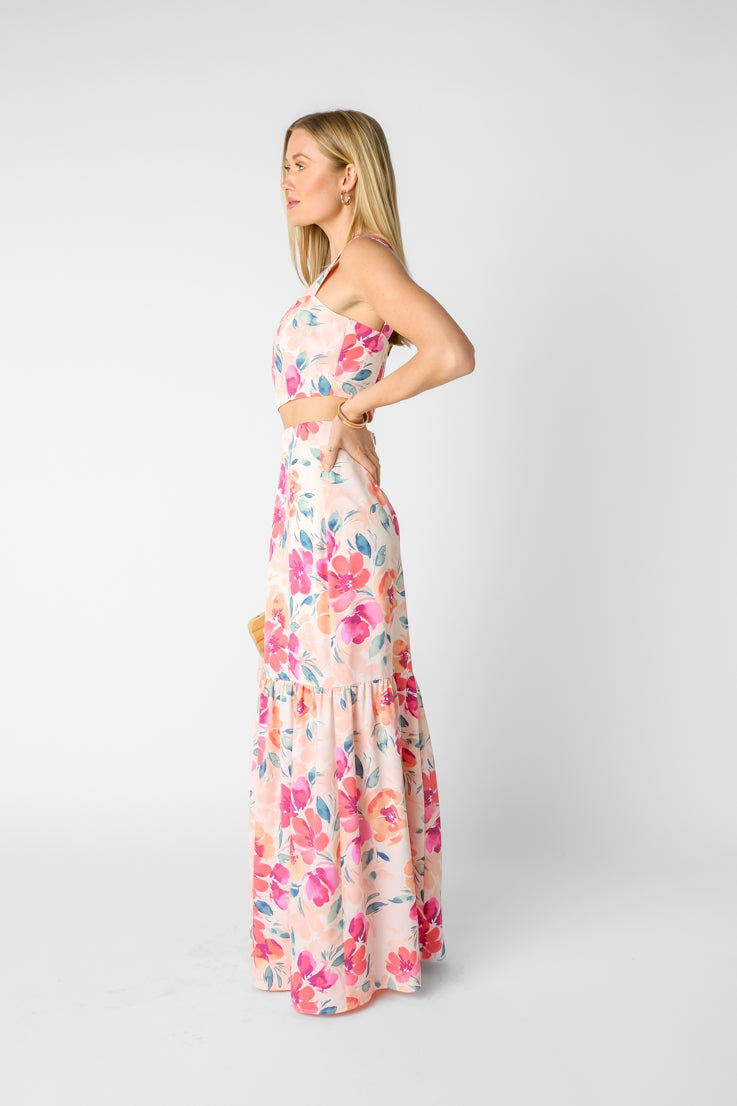 Gonna con petali raccolti