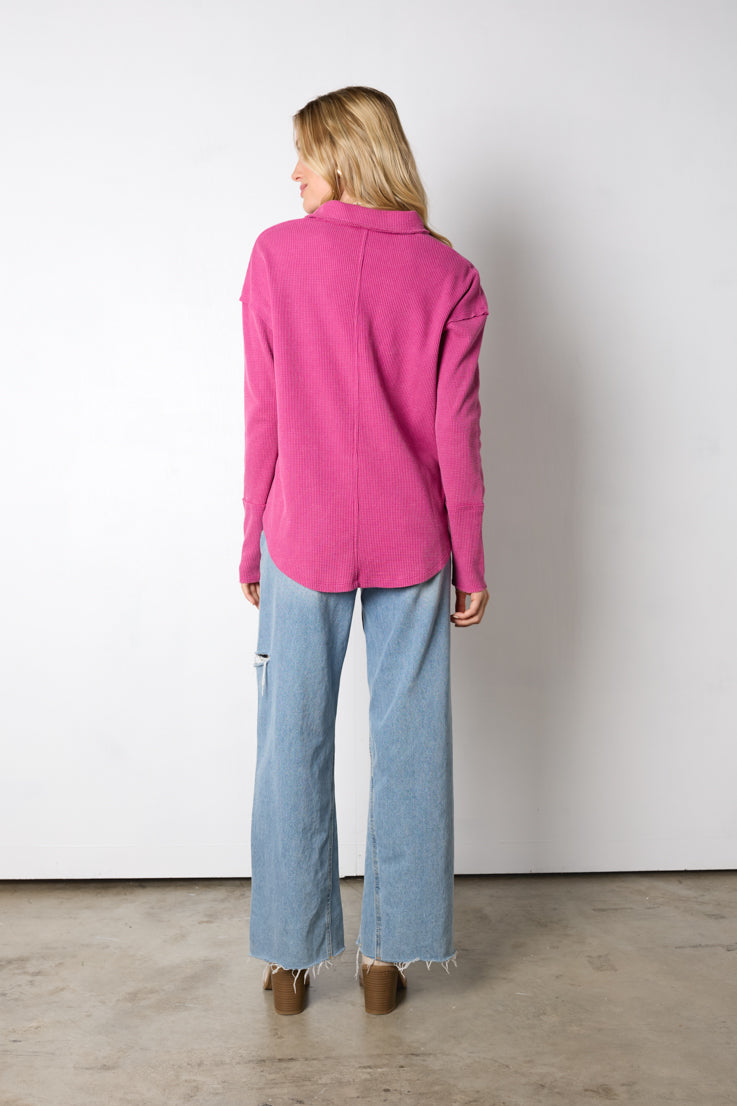 Top in maglia a nido d'ape Wanda