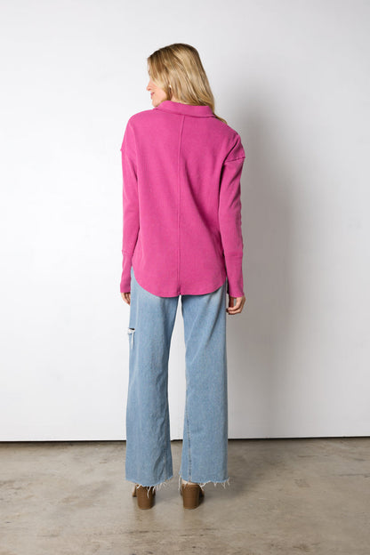 Top in maglia a nido d'ape Wanda