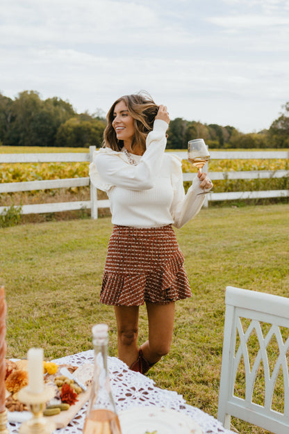 Gonna-pantalone con foglia d'acero