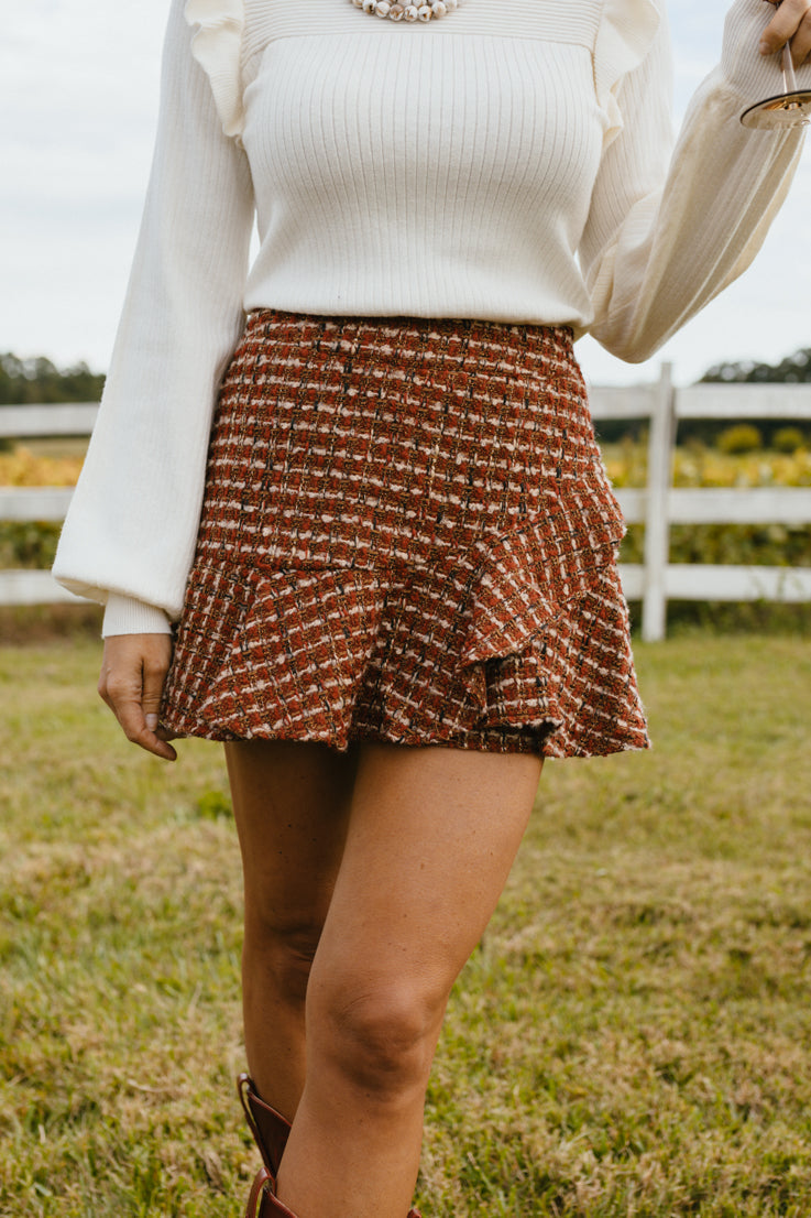 Gonna-pantalone con foglia d'acero