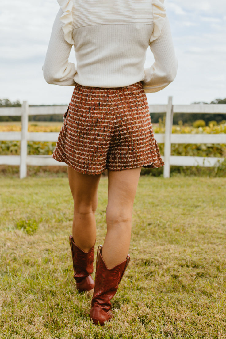 Gonna-pantalone con foglia d'acero