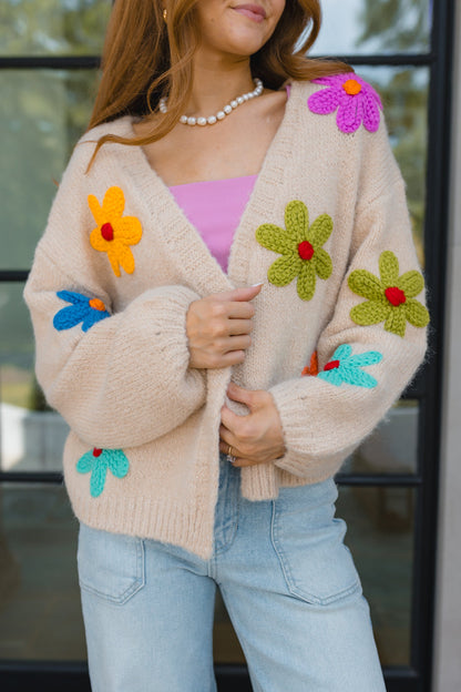 Cardigan Flower Power