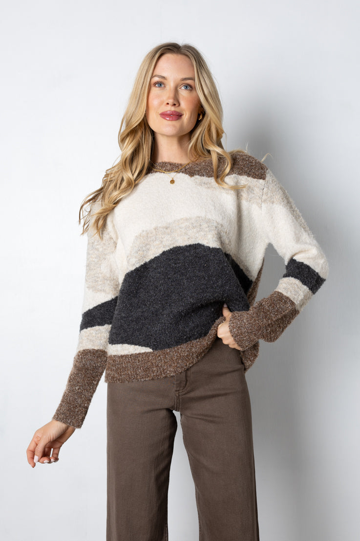 Maglione paesaggio ondulato