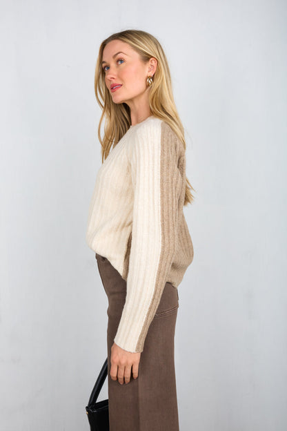 Maglione al caffè montato