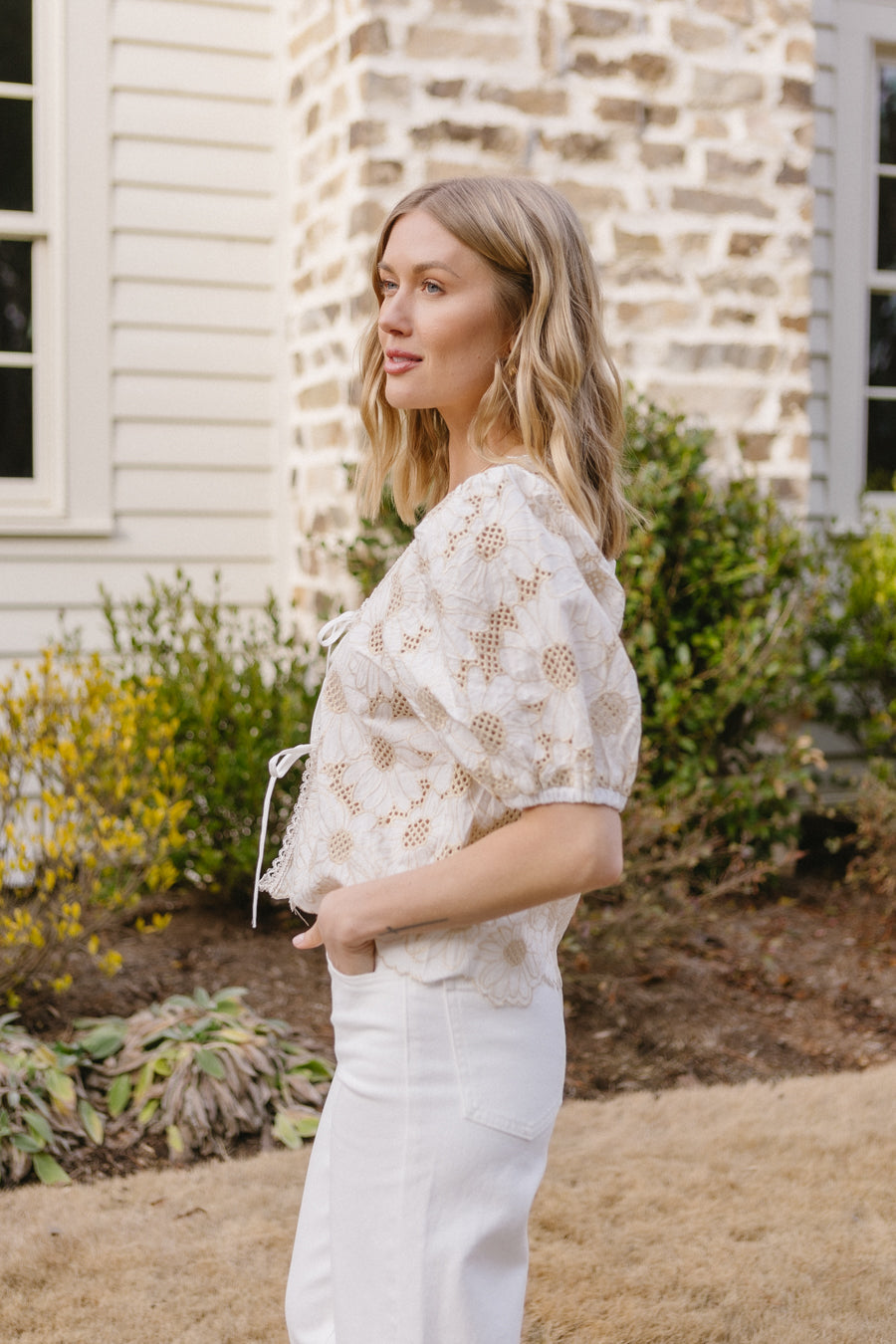 Parte superiore del bouquet di margherite