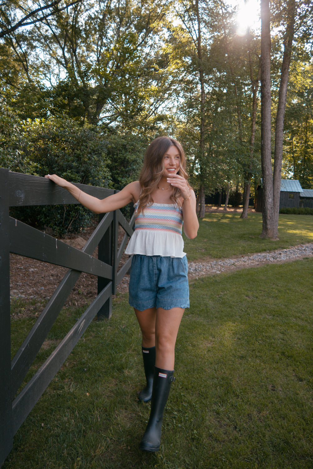 Colori dell'arcobaleno in alto